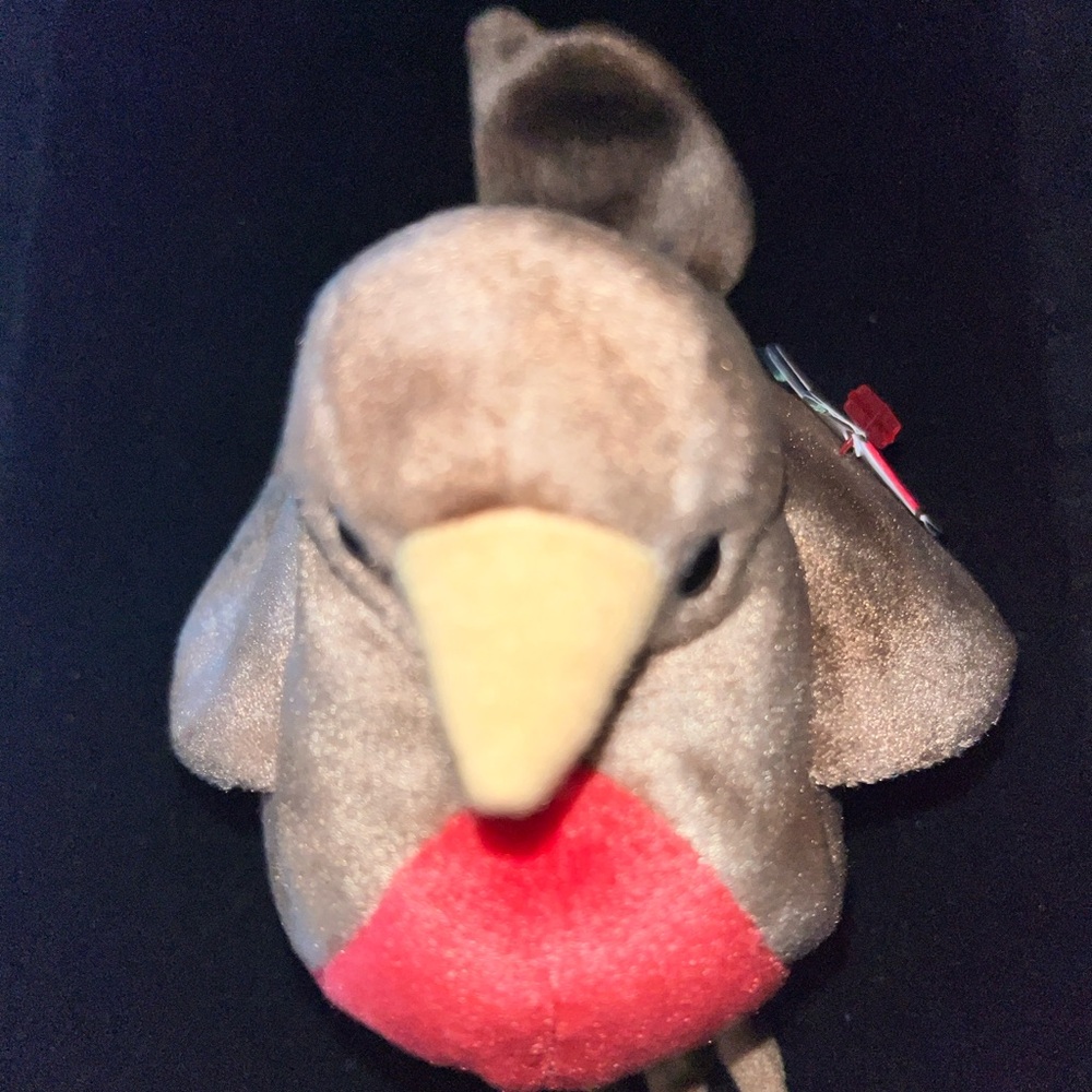 Ty “Early” Plush Bird Toy - Brown and Red